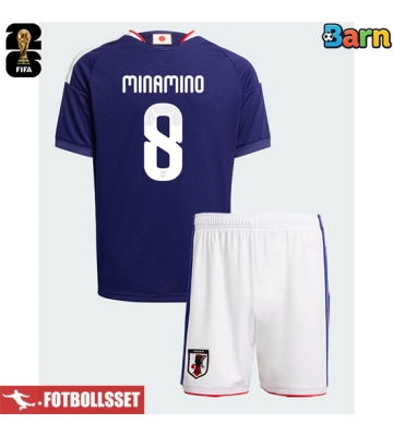 Japan Takumi Minamino #8 Hemmatröja Barn VM 2026 Kortärmad (+ Korta byxor)